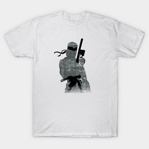 Solid Snake silhouette T-Shirt by InfinityTone